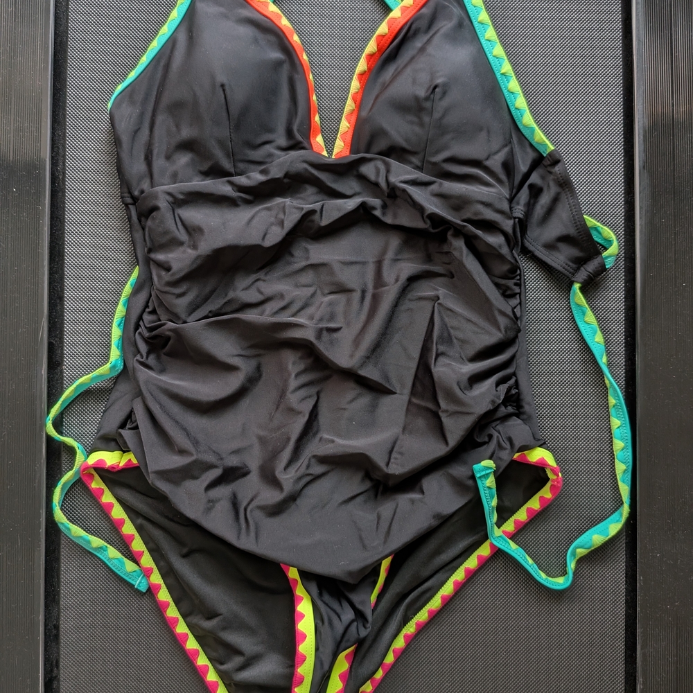 Popvil Shell Stitched Color Block 3 Piece Bikini Set - New with Tags - Picture 2 of 4